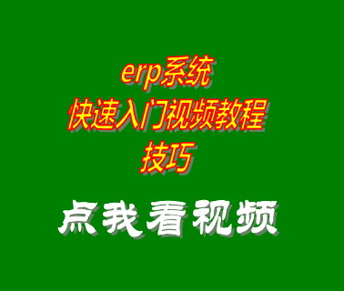 erp系統快速入門視頻教程