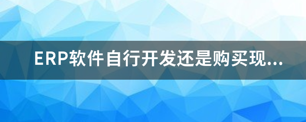 生產ERP管理軟件系統自行開發還是購買現成的成品軟件（ERP
